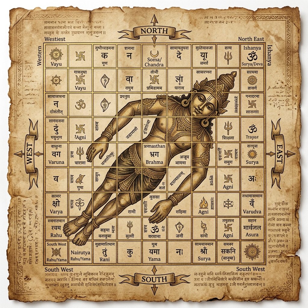 Vastu Purusha Mandala Parchment Manuscript